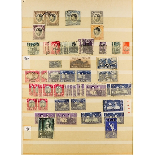 63 - BRITISH AFRICA mint / never hinged mint & used stamps in a box file, Ascension, St Helena, Seychelle... 