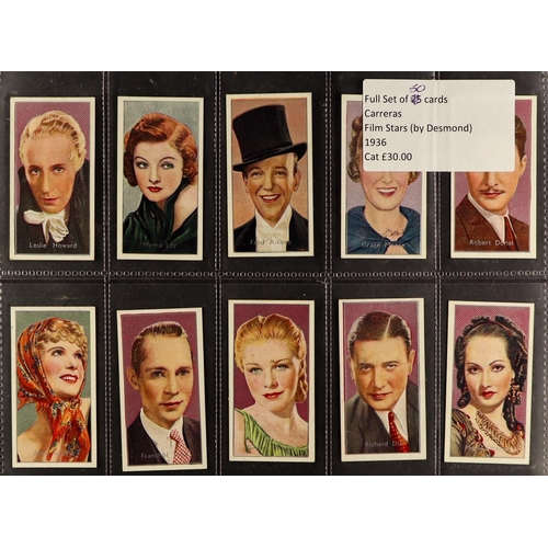 14 - CIGARETTE / TRADE CARDS -  COMPLETE SETS in album. Includes Carreras 'Figures of Fiction, Ogden's 'A... 