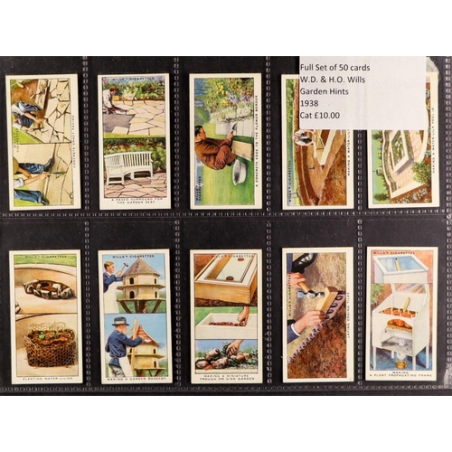 14 - CIGARETTE / TRADE CARDS -  COMPLETE SETS in album. Includes Carreras 'Figures of Fiction, Ogden's 'A... 