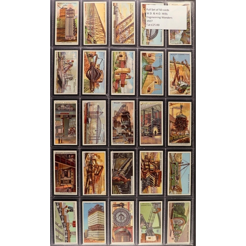 15 - CIGARETTE / TRADE CARDS IN DISPLAY POCKET. Includes Motor Cars 1936, Portraits of Famous Stars 1935,... 