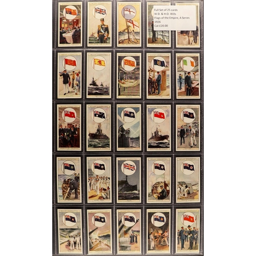 15 - CIGARETTE / TRADE CARDS IN DISPLAY POCKET. Includes Motor Cars 1936, Portraits of Famous Stars 1935,... 