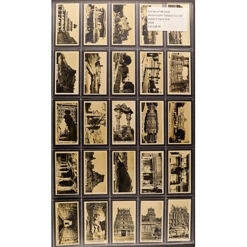 15 - CIGARETTE / TRADE CARDS IN DISPLAY POCKET. Includes Motor Cars 1936, Portraits of Famous Stars 1935,... 