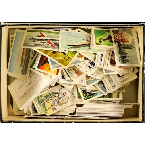 16 - CIGARETTE / TRADE CARD HOARD. Unchecked loose cards. Some stored in cigarette boxes - stated to be i... 