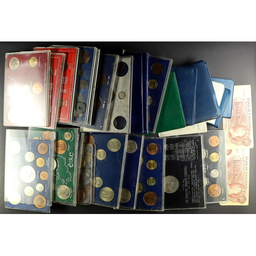 21 - COINS HOARD Mostly Great Britain, includes 1887 enamelled maundy coin, 1970, 1980 & 1981 proof coins... 