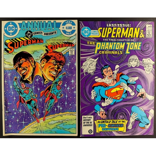 29 - DC COMICS - SUPERMAN AND..... Various adversaries. Near complete. Comprises of 1-10, 12-19, 21-82, 8... 