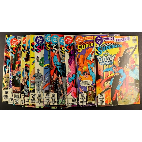 29 - DC COMICS - SUPERMAN AND..... Various adversaries. Near complete. Comprises of 1-10, 12-19, 21-82, 8... 