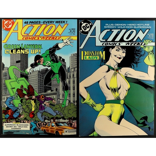 35 - DC COMICS - ACTION COMICS WEEKLY 1963 - 1990 featuring Superman. Approximately 155 issues from 301 -... 