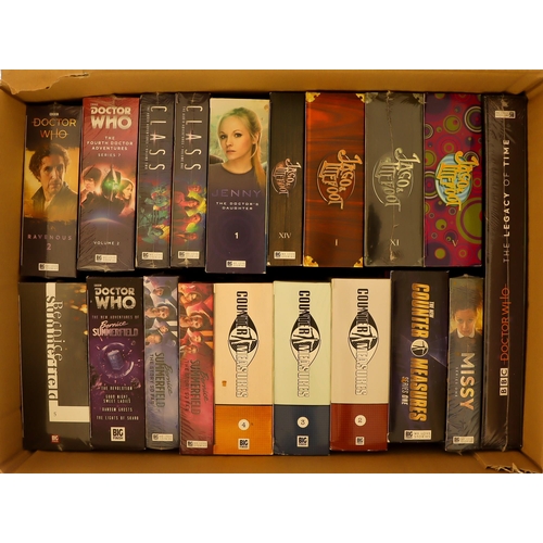 51 - DR WHO - AUDIO CD BOX-SETS. Includes 'Dark Eyes' (1-4), 'Unit' (8 different titles), 'Doom Coalition... 