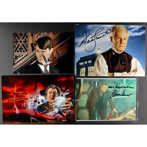 66 - DR WHO - COLLECTABLE SELECTION INCLUDING SIGNED. 2 t-shirts, 2 neck ties, baking mould, bookmark, er... 