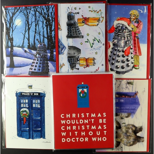 66 - DR WHO - COLLECTABLE SELECTION INCLUDING SIGNED. 2 t-shirts, 2 neck ties, baking mould, bookmark, er... 