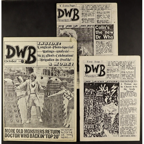 72 - DR WHO - DREAM WATCH BULLETIN (DWB) MAGAZINE #1 ONWARDS. Comprising of 1-22, 24-34, 38-40, 44, 45, 4... 