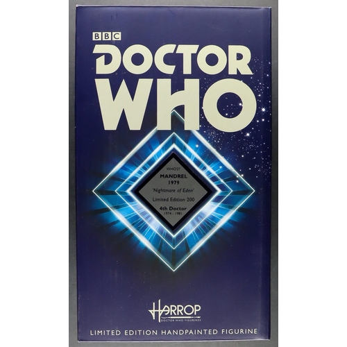 91 - DR WHO - ROBERT HARROP HAND PAINTED FIGURINES. Limited edition figurines comprising of Draconian Pri... 