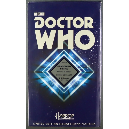 91 - DR WHO - ROBERT HARROP HAND PAINTED FIGURINES. Limited edition figurines comprising of Draconian Pri... 