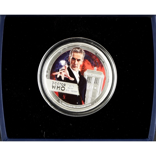 93 - DR WHO - SILVER COIN SET in Fob Watch. 11 999 silver proof coins. Weight 11 x ½ Troy oz. Issued by N... 