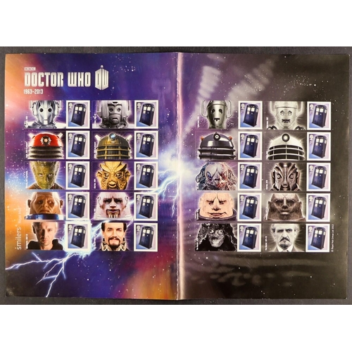 94 - DR WHO - STAMPS AND COVERS WITH SIGNED. Multiple signatures which include Tom Baker, Sylvester McCoy... 