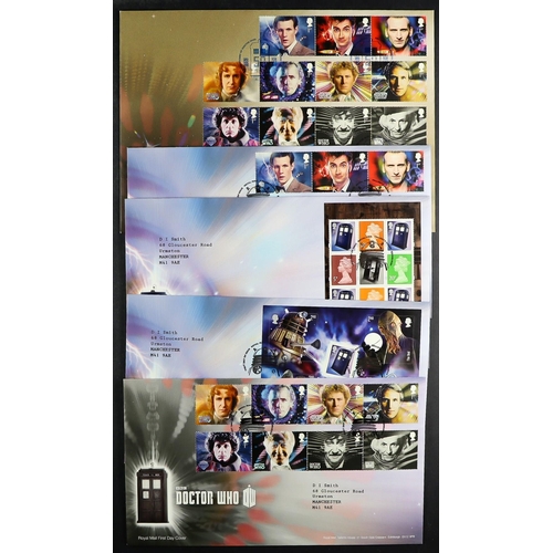 94 - DR WHO - STAMPS AND COVERS WITH SIGNED. Multiple signatures which include Tom Baker, Sylvester McCoy... 