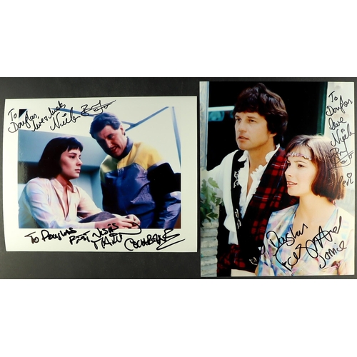 95 - DR WHO - STILLS, INCLUDING SIGNED. Approximately x70 12.5 x 8.5 cm; x8 20 x 15cm; x11 25 x 20cm and ... 