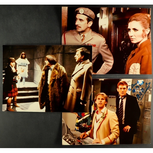 95 - DR WHO - STILLS, INCLUDING SIGNED. Approximately x70 12.5 x 8.5 cm; x8 20 x 15cm; x11 25 x 20cm and ... 