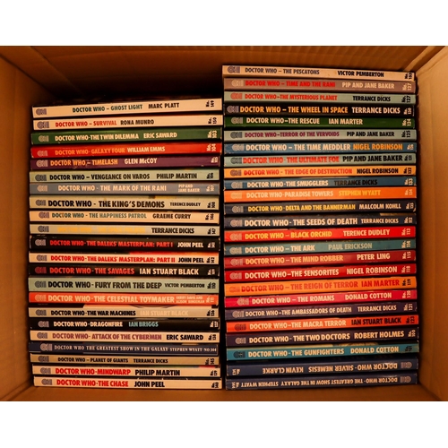 96 - DR WHO - TARGET PAPERBACK NOVELS. Approximately 160 books. Generally good. Lot 96 [a]