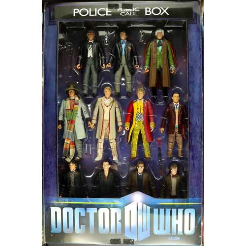 98 - DR WHO - UNOPENED BOXED ITEMS comprising of 'The Eleven Doctors Figure Set', 'The Eleven Doctors Mic... 