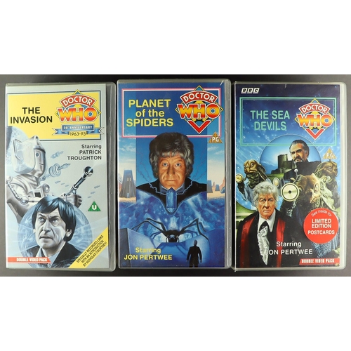 99 - DR WHO - VHS COLLECTION. Consisting of William Hartnell x14, Patrick Troughton x9, Jon Pertwee x15, ... 