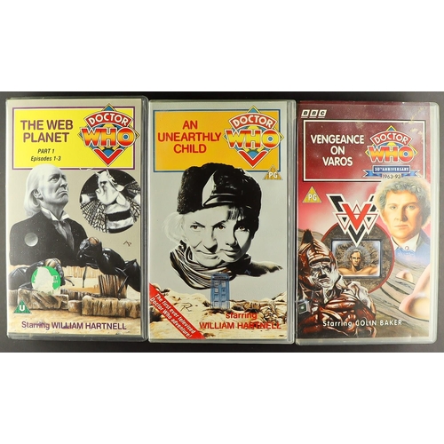 99 - DR WHO - VHS COLLECTION. Consisting of William Hartnell x14, Patrick Troughton x9, Jon Pertwee x15, ... 