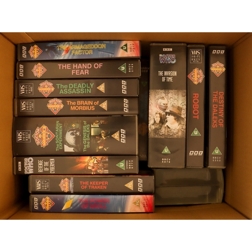 99 - DR WHO - VHS COLLECTION. Consisting of William Hartnell x14, Patrick Troughton x9, Jon Pertwee x15, ... 