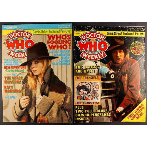 101 - DR WHO - WEEKLY MAGAZINE 1# ONWARDS. Includes the rare 1st edition with the free transfers (front co... 