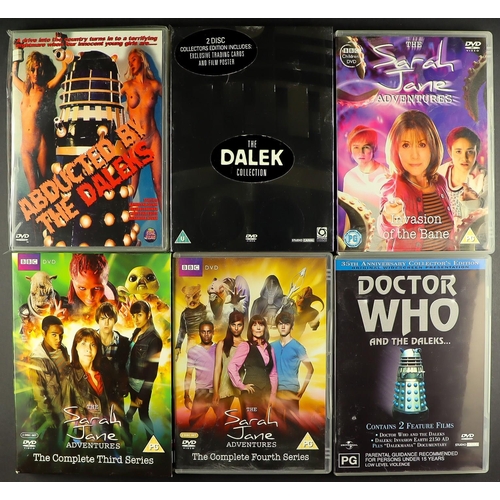 104 - DR WHO RELATED DVDs INCLUDING SIGNED. Includes 'Doctor Who and the Dalels', 'The Dalek Collection'  ... 