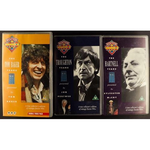 106 - DR WHO RELATED VHS COLLECTION. Includes the 'Years' series for Hartnell, Troughton, Pertwee, Tom Bak... 