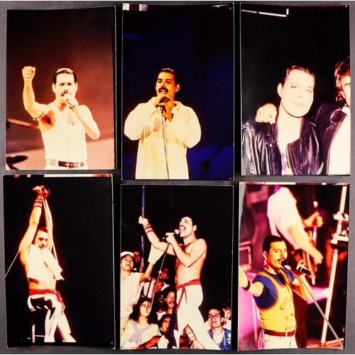 110 - FREDDIE MERCURY AND QUEEN PHOTOGRAPHS. 19 different images on AGFA printing paper. Pin holes to corn... 