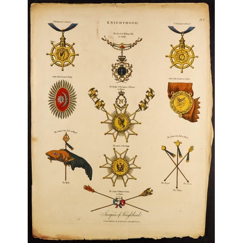 127 - HERALDRY Full plates/pages (about 30), part pages and cut-outs from 1808-10 Wilkes, 1812 Adlard & Jo... 