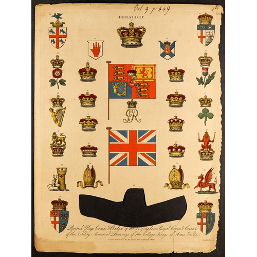 127 - HERALDRY Full plates/pages (about 30), part pages and cut-outs from 1808-10 Wilkes, 1812 Adlard & Jo... 