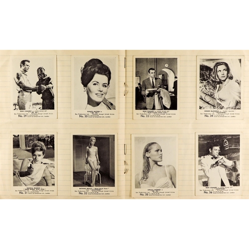 129 - JAMES BOND SOMPORTEX CARDS. Full set in exercise book. Lot 129 [a]