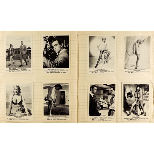 129 - JAMES BOND SOMPORTEX CARDS. Full set in exercise book. Lot 129 [a]