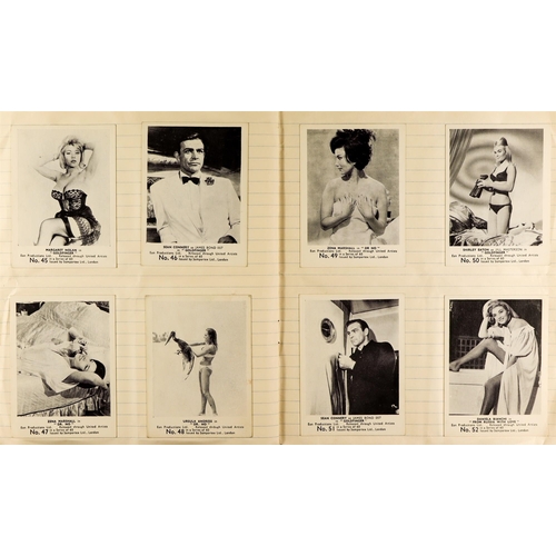 129 - JAMES BOND SOMPORTEX CARDS. Full set in exercise book. Lot 129 [a]