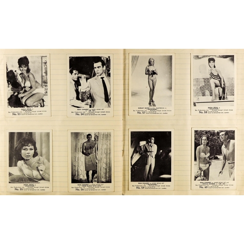 129 - JAMES BOND SOMPORTEX CARDS. Full set in exercise book. Lot 129 [a]