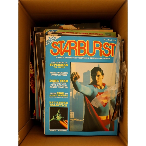 134 - MAGAZINES - STARBURST from No 1 to 260. Includes 1-11, 13-27, 29-34, 36-51, 20 issues between 55-96 ... 