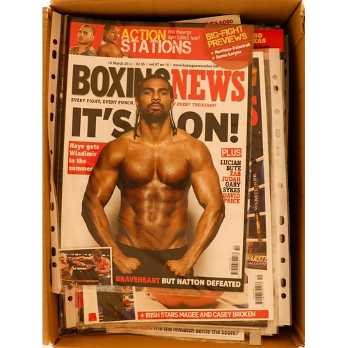 139 - MAGAZINES - BOXING NEWS 2006 - 2021. Approximately 440 magazines. Nearly all are in protective punch... 