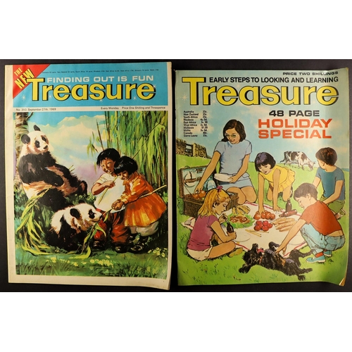 142 - MAGAZINES - TREASURE 1967 - 1971 Includes the final issue (with faults) #418, Jan 16th. (Approx 100)... 