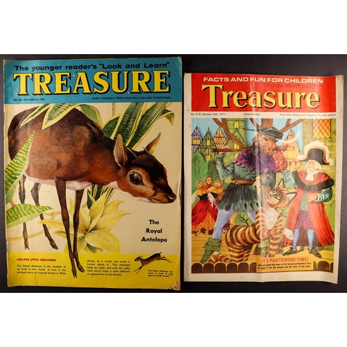 142 - MAGAZINES - TREASURE 1967 - 1971 Includes the final issue (with faults) #418, Jan 16th. (Approx 100)... 