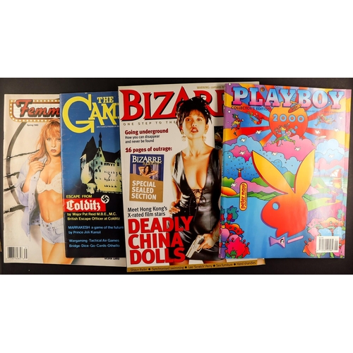 144 - MAGAZINES. Including glamour (Playboy 200th ed, Libertine (1977 Trial Souvenir) and Bizarre), The Ga... 