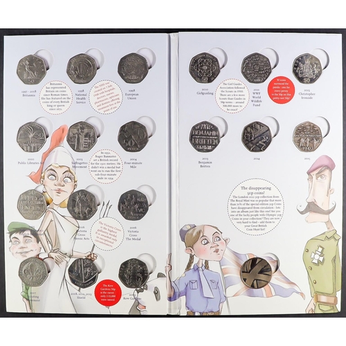 146 - MODERN COIN COLLECTION. Includes 'The Great British Coin Hunt' complete collector albums for 50p - i... 