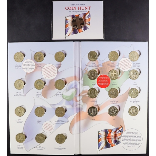 146 - MODERN COIN COLLECTION. Includes 'The Great British Coin Hunt' complete collector albums for 50p - i... 