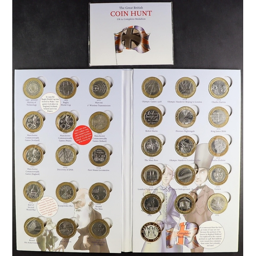 146 - MODERN COIN COLLECTION. Includes 'The Great British Coin Hunt' complete collector albums for 50p - i... 