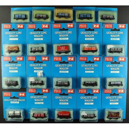 164 - N GAUGE PECO ROLLING STOCK. Comprises of the following boxed. P440 Teign Valley Granite x10, P402A R... 