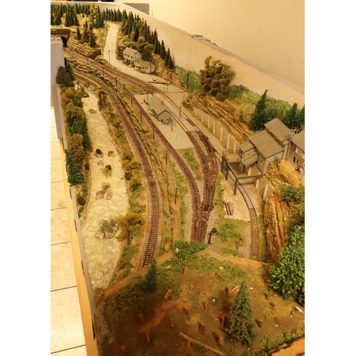 171 - N GAUGE TRACK LAYOUT - DONALD FALLS. Stunning circular layout set in woodland with lumber yard. Come... 