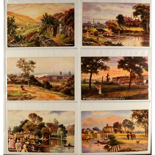 175 - POSTCARDS IN ALBUMS. A range of 26 albums conveying a variety of places and topics. Both UK and over... 