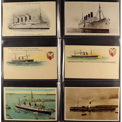 177 - SHIPS PICTURE POSTCARDS 1900's-1920's includes real photos, German submarine washes ashore at Hastin... 