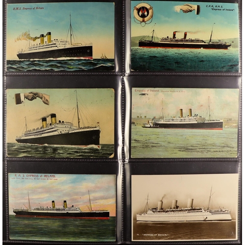 177 - SHIPS PICTURE POSTCARDS 1900's-1920's includes real photos, German submarine washes ashore at Hastin... 